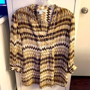 Tan blouse banana republic